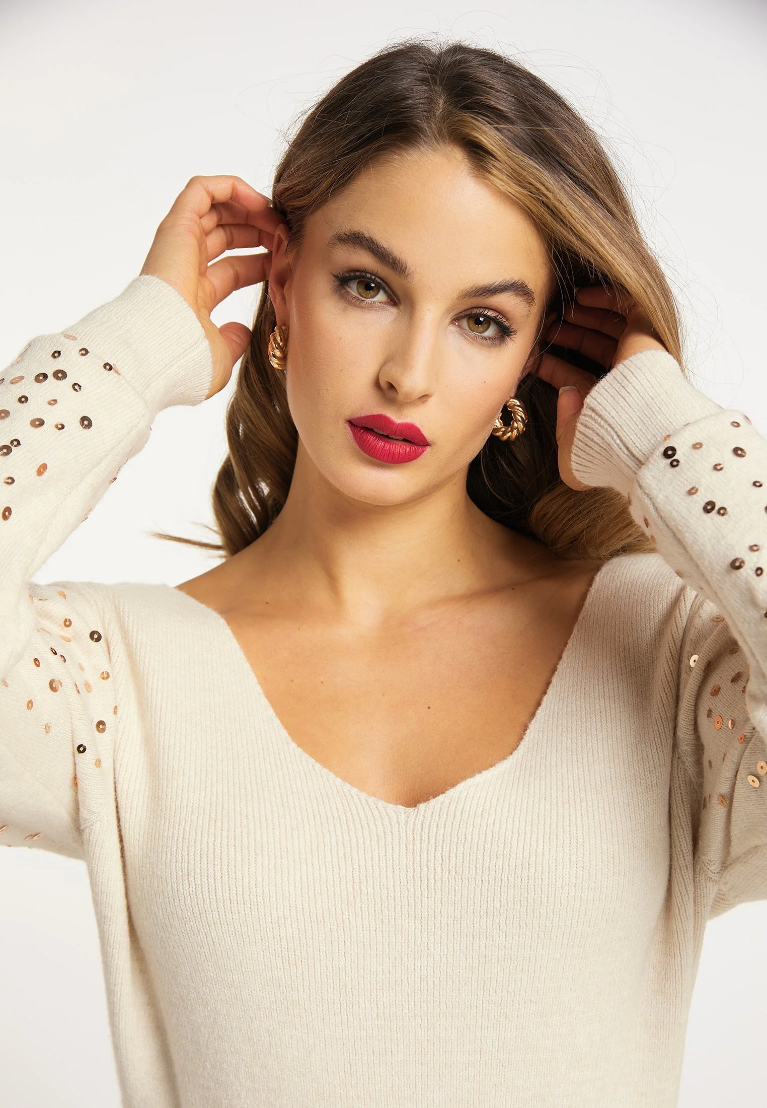 Faina Imane - Trui - Champagner 6 Faina Imane - Trui - Champagner - Afbeelding 4