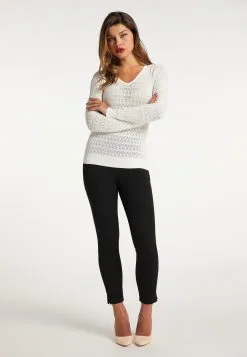 Faina Fijngebreide Truien Trui Dames Natuurwit -Outlet Faina Winkel 02764be1452df9f2b70fba455fef9c42