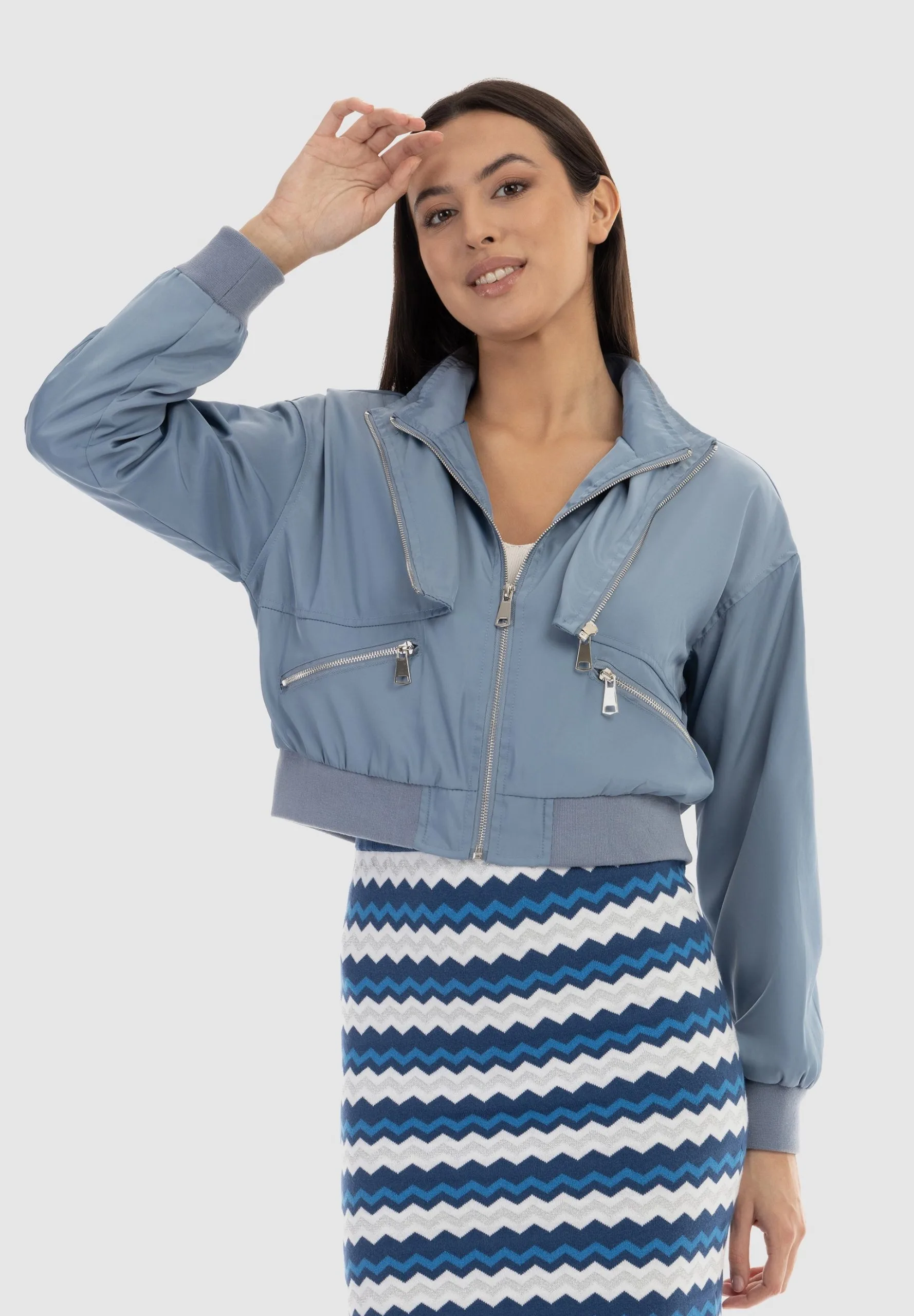 Faina Lichte Jas - Rauchblau 3 Faina Lichte Jas - Rauchblau