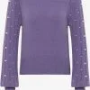 Faina Fijngebreide Truien Trui Tylin Dames Lila -Outlet Faina Winkel 0449774549a2f6e72c22a9b553928296