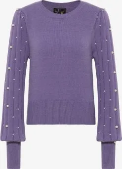 Faina Fijngebreide Truien Trui Tylin Dames Lila