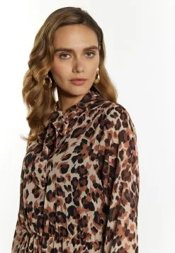 Faina Mini Jurken Jurk Dames Bruin -Outlet Faina Winkel 04b6218f650152c4deb28f0e6add4557