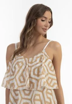 Faina Zomerjurken Zomerjurk Dames Chamois -Outlet Faina Winkel 0e043b97811ba68188304ecc8f40747b