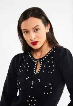 Faina Fijngebreide Truien Trui Tuxe Dames Zwart -Outlet Faina Winkel 0e72ca29f510cf8219e6139dc2a7293a