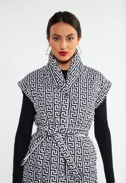 Faina Dedica - Bodywarmer - Schwarz Weiss -Outlet Faina Winkel 10b2423c906944ccb95c81cac08f9bc8