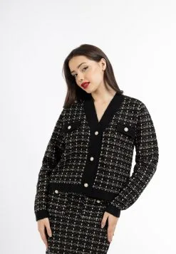 Faina In Bouclé-Optik Naemi - Vest - Schwarz