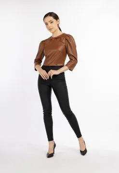 Faina Blouses Met Korte Mouw Blouse Dames Bruin -Outlet Faina Winkel 15360fcabac2ea3f41acb071dfa280a9
