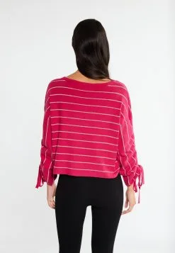 Faina Fijngebreide Truien Trui Dames Donkerroze -Outlet Faina Winkel 18964218254e2a86af4099004e0ea58f