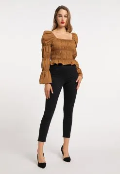 Faina Blouseshirts Blouse Dames Cognac -Outlet Faina Winkel 1d3a58c8e519db93ebcfbd31080422fa