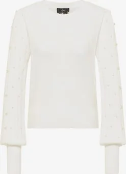 Faina Fijngebreide Truien Trui Tylin Dames Wit / Parelwit