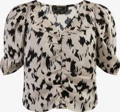 Faina Blouses Met Korte Mouw Blouse Dames Beige