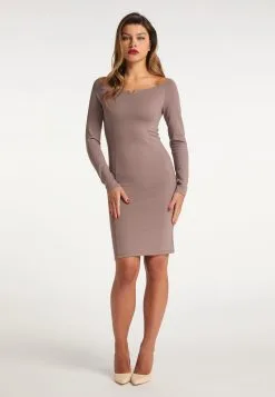 Faina Mini Jurken Jurk Dames Taupe -Outlet Faina Winkel 2c319fde39ffdf968d0fd9e7b35684d2