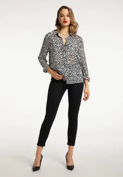 Faina Overhemden Blouse Dames Zwart / Natuurwit -Outlet Faina Winkel 2c58584409ac1b88650c05f1bf59b13c