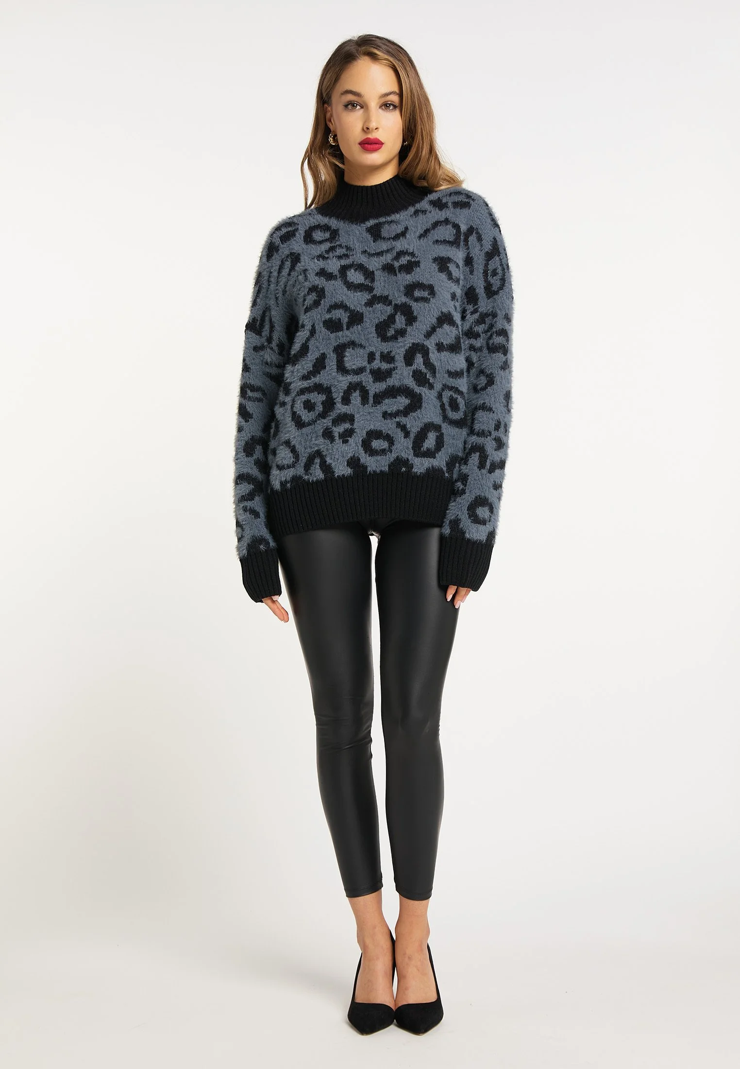 Faina Imane - Trui - Grau Schwarz 4 Faina Imane - Trui - Grau Schwarz - Afbeelding 2