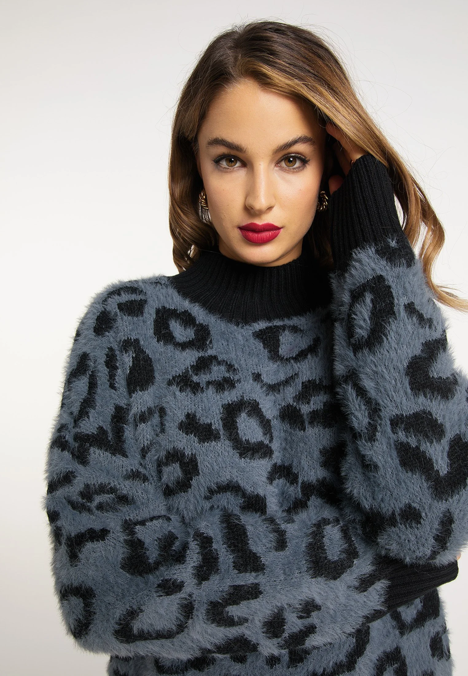 Faina Imane - Trui - Grau Schwarz 6 Faina Imane - Trui - Grau Schwarz - Afbeelding 4