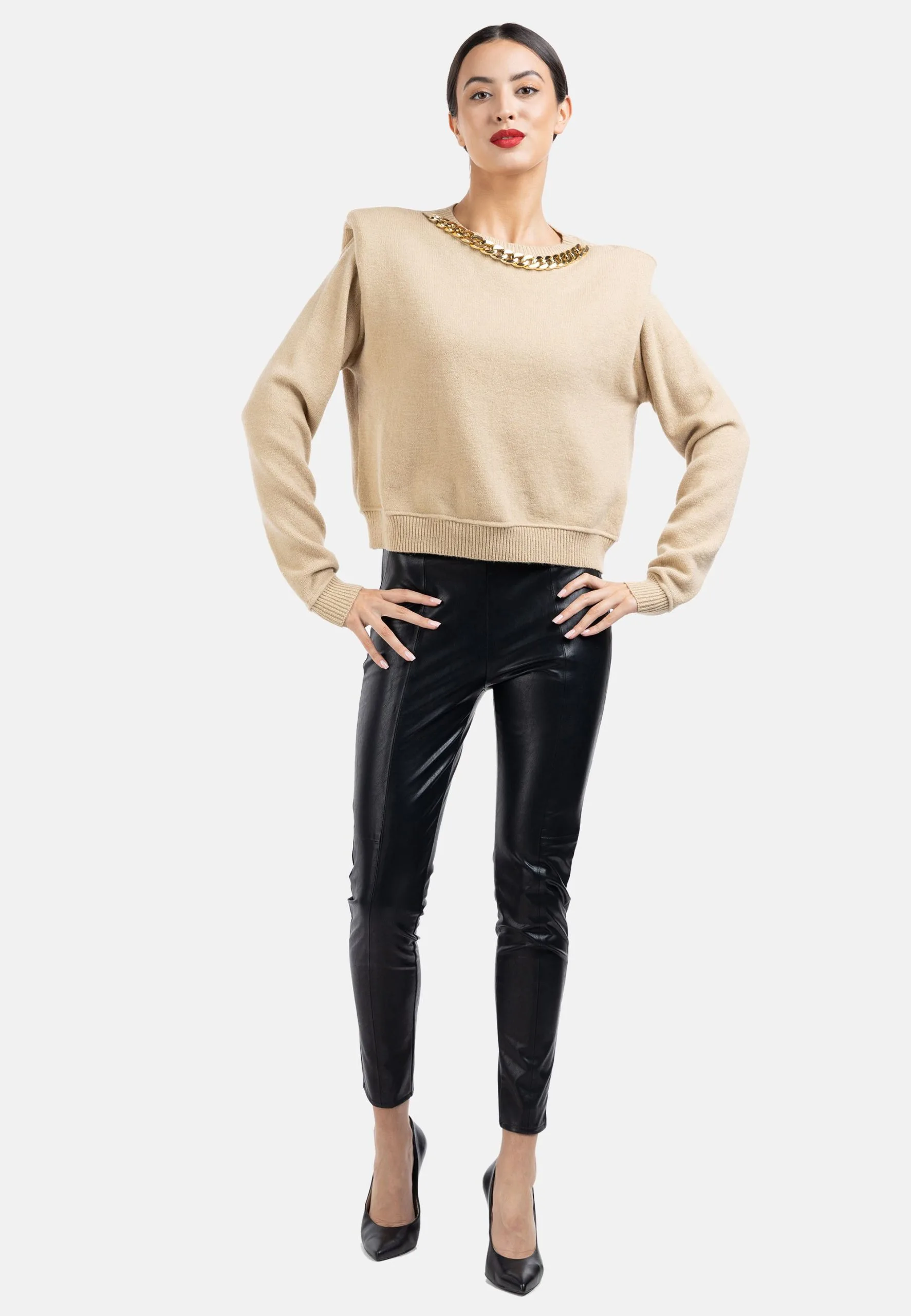 Faina Trui - Beige 3 Faina Trui - Beige