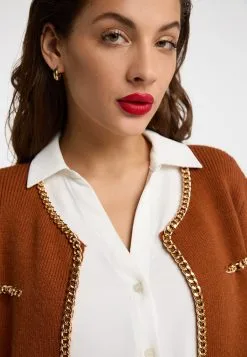 Faina Tuxe - Vest - Dunkelkamel -Outlet Faina Winkel 379dd086726946cd9863a1756fd46c13