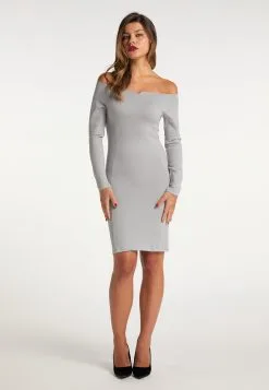 Faina Mini Jurken Jurk Dames Lichtgrijs -Outlet Faina Winkel 37f8f2224f4f009192d371013b68593c