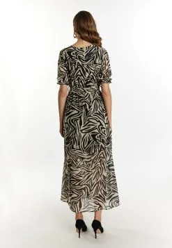 Faina Maxi Jurken Jurk Dames Taupe / Zwart -Outlet Faina Winkel 380604d6c29d1057bcd6207c9d562117