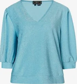 Faina Blouses Met Korte Mouw Blouse Dames Aqua