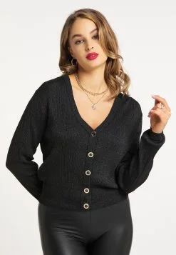 Faina Nascita - Vest - Schwarz Glitzer