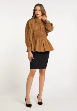 Faina Overhemden Blouse Dames Karamel -Outlet Faina Winkel 45e8fa48f0e161d4e2e32518a157d442