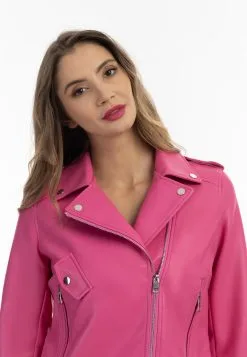 Faina Imitatieleren Jas - Pink -Outlet Faina Winkel 46ad311e79bf4518a32ae217a2a499d4