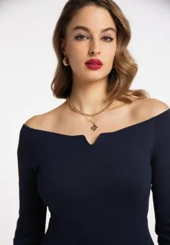 Faina Kokerjurken Kokerjurk Dames Marine -Outlet Faina Winkel 47578aeb07a700d77ca5cbebe0012691