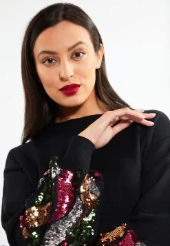 Faina Fijngebreide Truien Trui Caneva Dames Zwart -Outlet Faina Winkel 47736c76d0a3ded4376b17161a7205d8