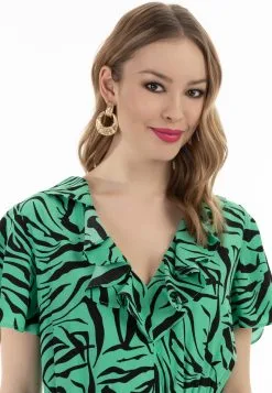 Faina Maxi Jurken Jurk Caneva Dames Grasgroen -Outlet Faina Winkel 4a301aa4331e432cb3a51312e44bc424