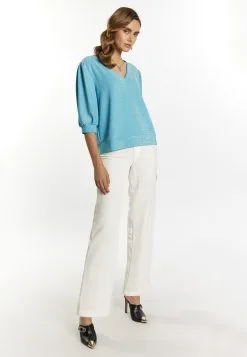 Faina Blouses Met Korte Mouw Blouse Dames Aqua -Outlet Faina Winkel 4c36be146a64c92d77c45f813fd7e9aa