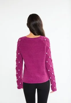 Faina Fijngebreide Truien Trui Koosh Dames Fuchsia -Outlet Faina Winkel 52ca5e02b8026ecf1bf4b657ee9fb528