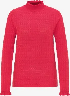 Faina Fijngebreide Truien Trui Dames Pink