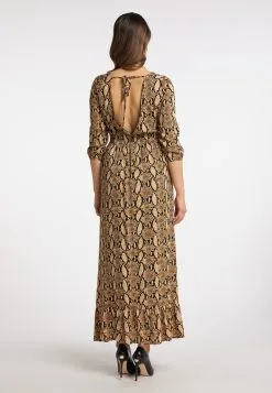 Faina Maxi Jurken Jurk Dames Bruin / Donkerbruin -Outlet Faina Winkel 55dd0c3596ea093f099bb704147e3142