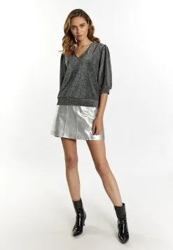 Faina Blouses Met Korte Mouw Blouse Dames Zilver -Outlet Faina Winkel 57844b574366ecc1b8ba50957fdd385f