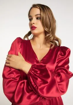 Faina Mini Jurken Jurk Dames Rood -Outlet Faina Winkel 5ad494700dca0218787c96aafaf348e4