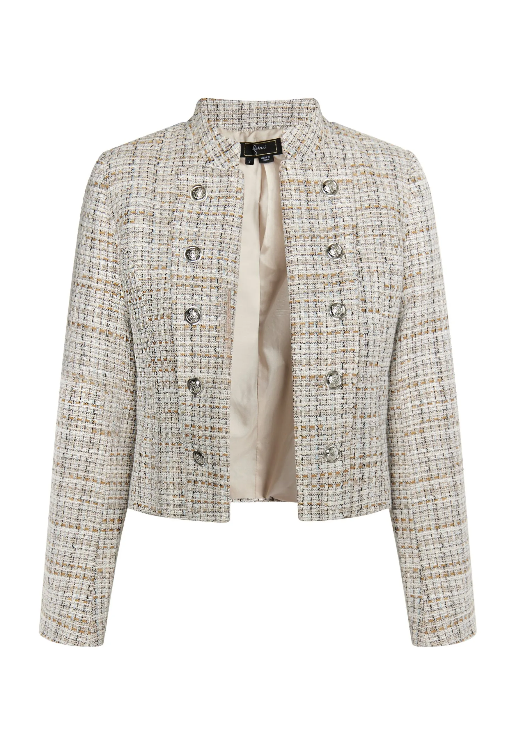 Faina Bouclé - Blazer - Braun Mehrfarbig 7 Faina Bouclé - Blazer - Braun Mehrfarbig - Afbeelding 5