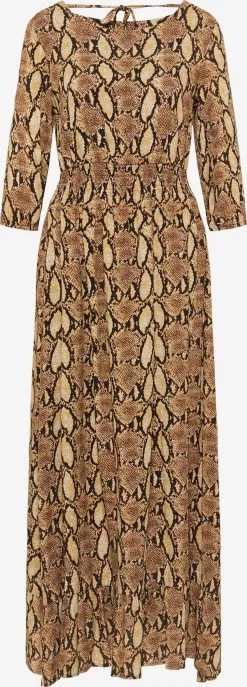 Faina Maxi Jurken Jurk Dames Bruin / Donkerbruin