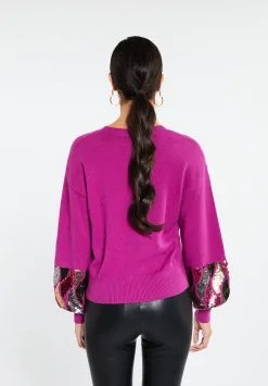 Faina Caneva - Trui - Fuchsia -Outlet Faina Winkel 60ebcd4ddf02494f9e7b23e3637d4be0