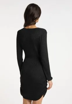 Faina Gebreide Jurken Gebreide Jurk Dames Zwart -Outlet Faina Winkel 61fc4dcf58e8b17351a57fdda2fed31d