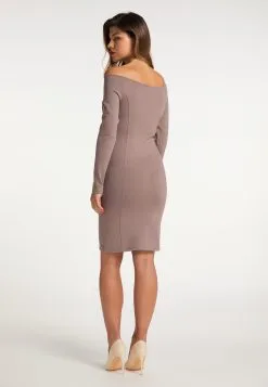 Faina Mini Jurken Jurk Dames Taupe -Outlet Faina Winkel 668eddbfb8873c890aeaa0ef2a018b7d