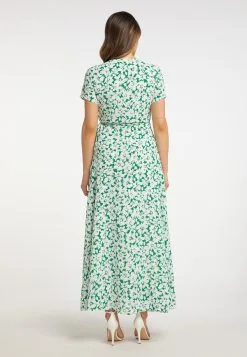 Faina Maxi Jurken Jurk Dames Groen / Wit -Outlet Faina Winkel 66d842253398a2e14aefeda8f271f223