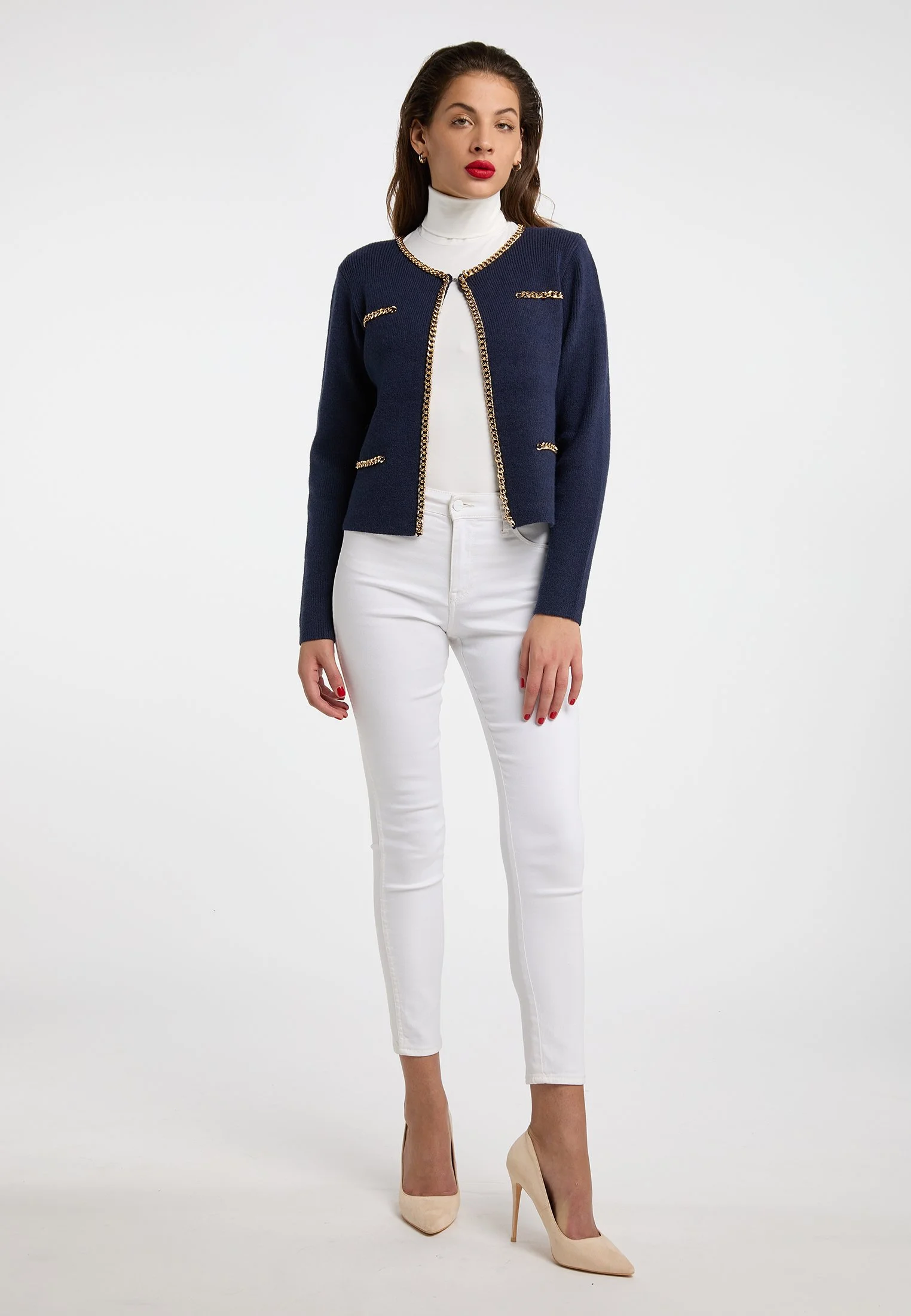 Faina Tuxe - Vest - Marine 4 Faina Tuxe - Vest - Marine - Afbeelding 2