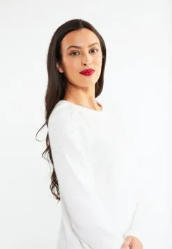 Faina Gebreide Jurken Gebreide Jurk Tuxe Dames Wit -Outlet Faina Winkel 6bd0351afeff980ed280377dfc3db587