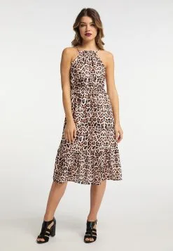 Faina Zomerjurken Zomerjurk Dames Bruin -Outlet Faina Winkel 6f4b8353984d492d4161975863be113a