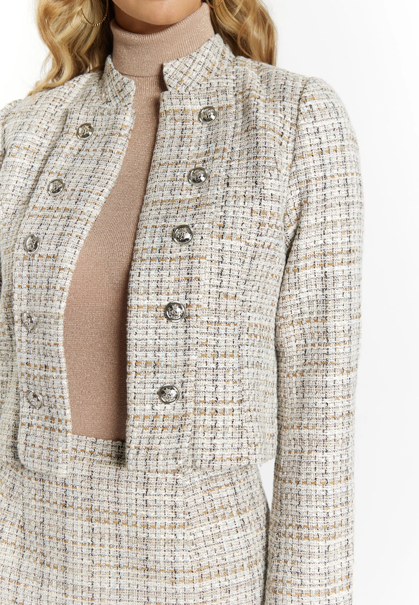 Faina Bouclé - Blazer - Braun Mehrfarbig 6 Faina Bouclé - Blazer - Braun Mehrfarbig - Afbeelding 4