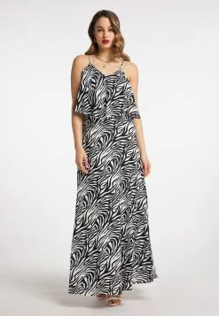 Faina Zomerjurken Zomerjurk Dames Zwart / Wit -Outlet Faina Winkel 72211e87d86b5a645d82e45479210e0c