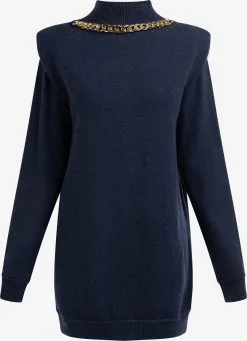 Faina Gebreide Jurken Gebreide Jurk Dames Marine