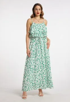 Faina Maxi Jurken Jurk Dames Groen -Outlet Faina Winkel 776889c527956cbdbefcadd3d82efabe