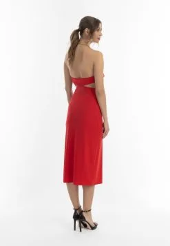 Faina Midi Jurken Jurk Dames Rood -Outlet Faina Winkel 77cc7a1e42e15358ef3c3169480333e4